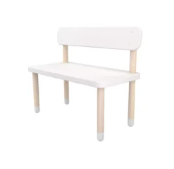 Banc Enfant Avec Dossier - Blanc