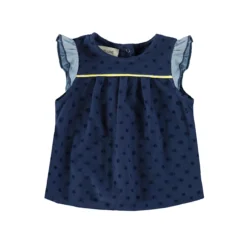 Blouse Manches Volantes - Marine