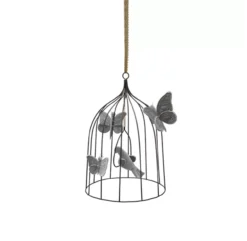 Cage à Oiseaux Décorative M - Argent