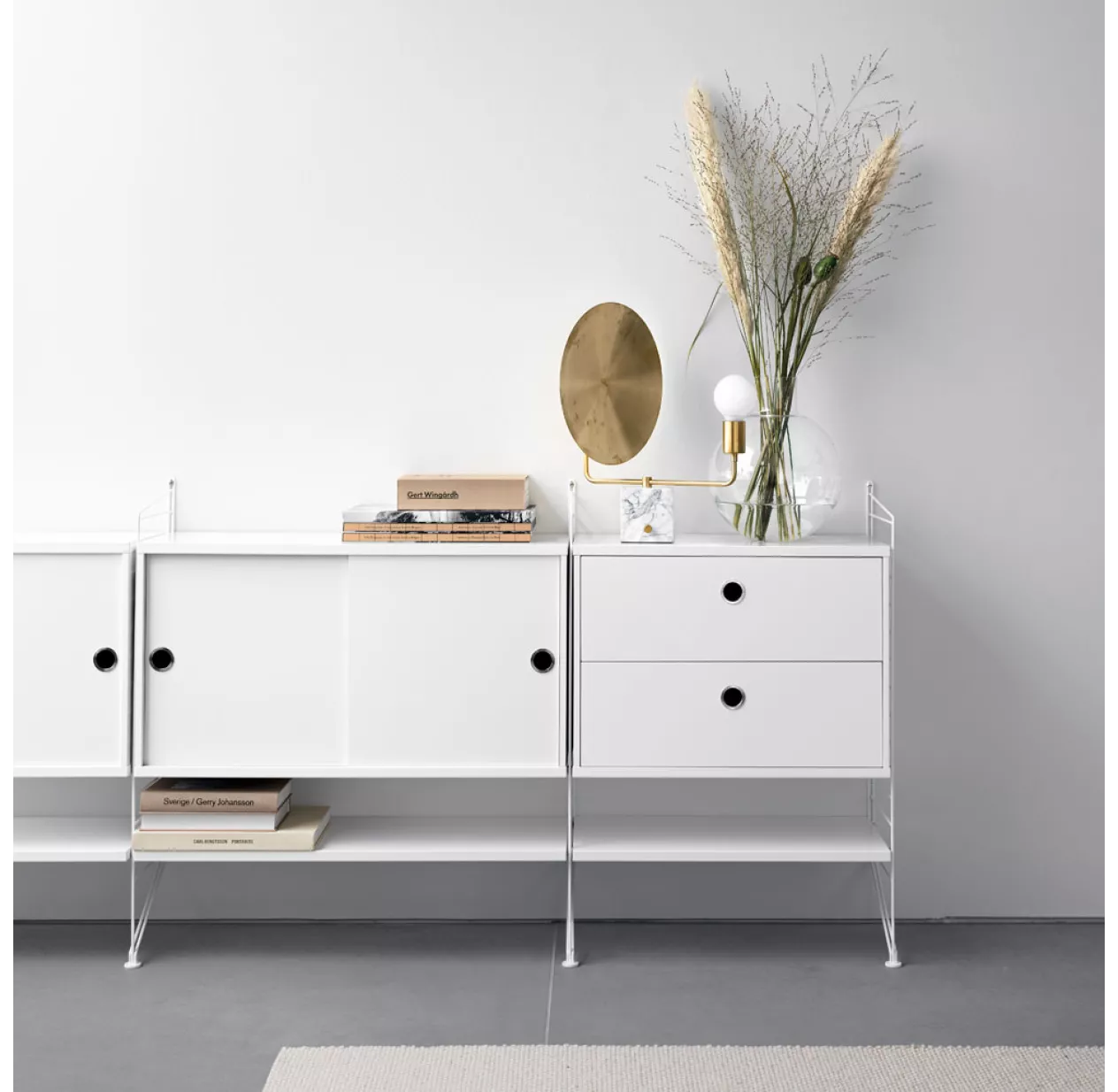 Chevet Mural 2 Tiroirs - Blanc – Image 2