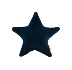 Coussin Etoile Velours - Bleu Nuit