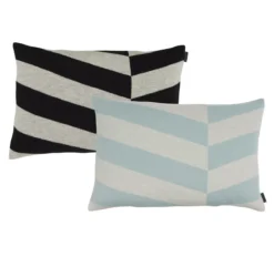 OYOY Coussin Zuni - Mint/Noir