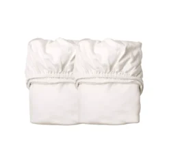 Lot De 2 Draps Housses Bébé Pour Lit Linea, Luna Et évolutif Leander - Blanc