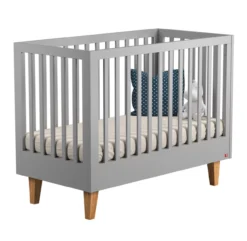 VOX Lit Bébé évolutif 70 X 140 Lounge - Gris Clair