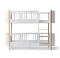 Lit Superposé Junior Wood Mini+ - Blanc/Chêne