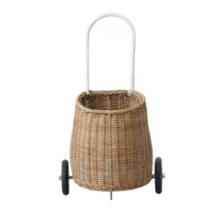 Panier à Roulettes En Rotin Luggy Enfant - Naturel