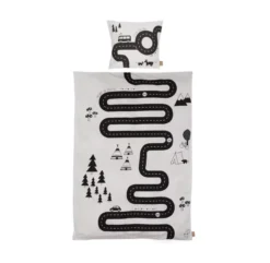 OYOY Parure De Lit Aventure - Blanc/Noir