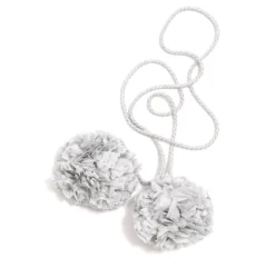 Pompons Voile De Coton M - Gris/Argent