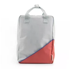 Grand Sac à Dos Diagonale - Ciel/Rouille