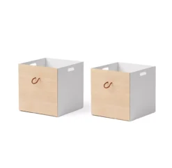 Set De 2 Caissons - Chêne/Blanc
