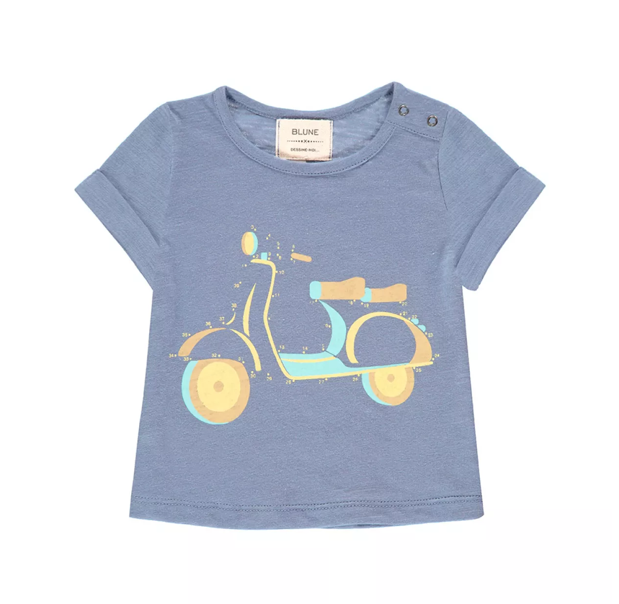 T-shirt Imprimé Vespa - Bleu Gris