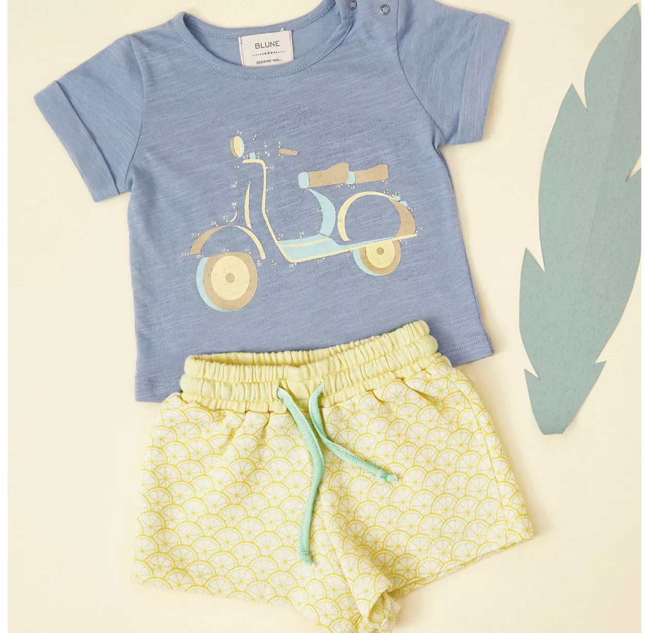 T-shirt Imprimé Vespa - Bleu Gris – Image 2