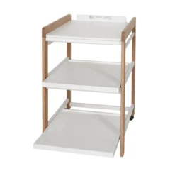 Table à Langer Comfort Avec Roues - Blanc/Naturel