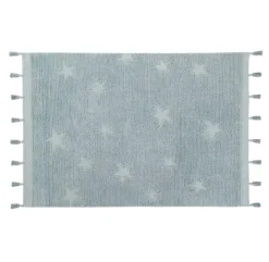 Lorena Canals Tapis Hippy Stars - Bleu Clair