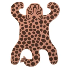 Ferm LIVING Tapis Léopard Safari - Corail